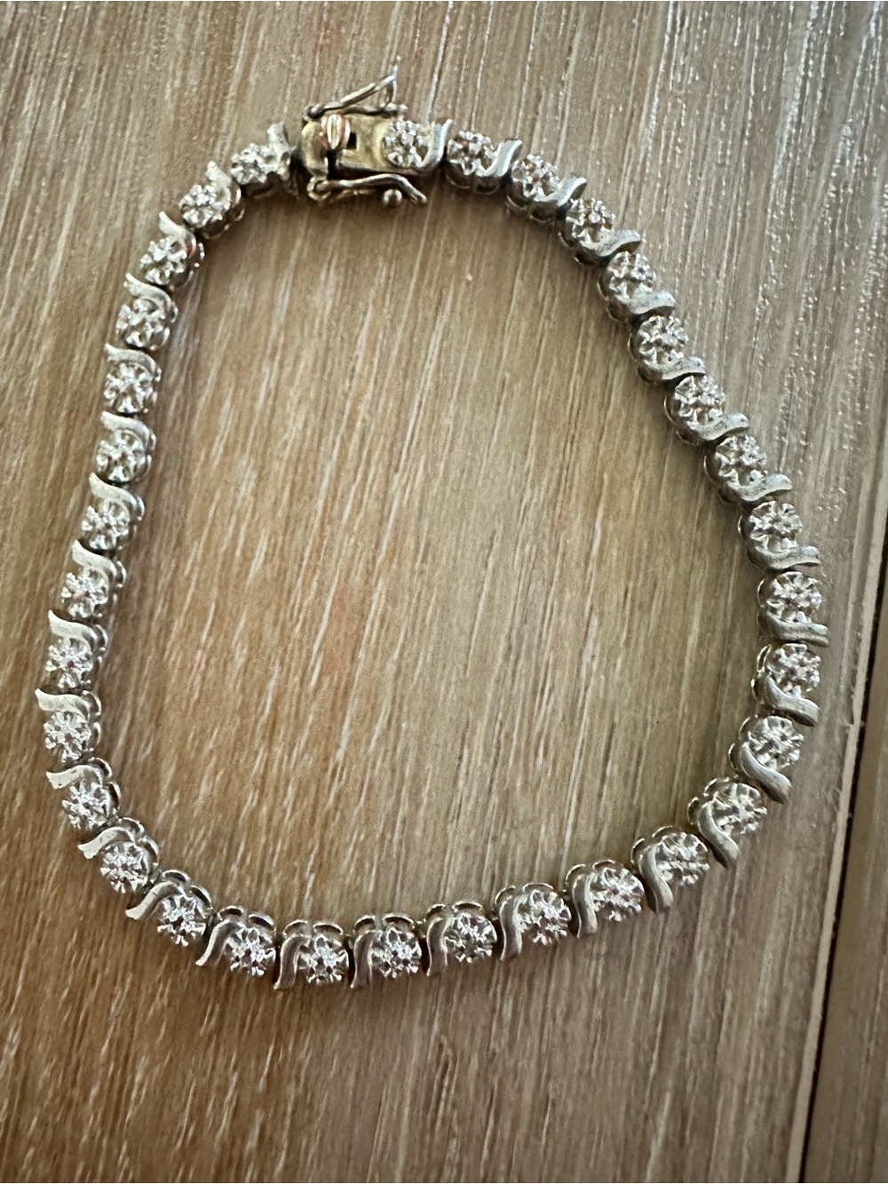 Prime Art & Jewel Rhinestone Tennis Bracelet signed